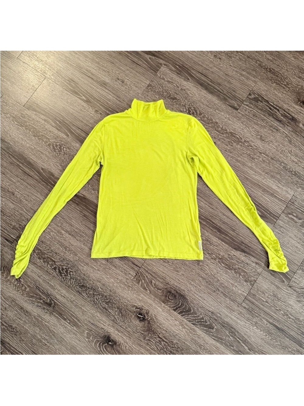 Scotch & Soda Neon Yellow Long-Sleeve Turtleneck